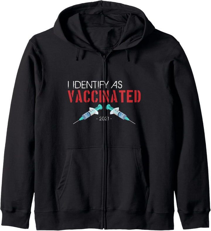 I Identify As Vaccinated Pro Vaccine Kapuzenjacke