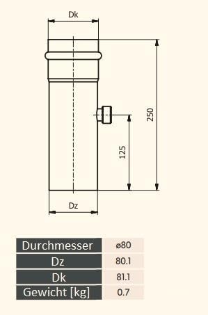 SYSTERM Abgasableitungssystem Ø 80 mm für Kaminen oder Pelletheizgeräten, alle Elemente der Schornst