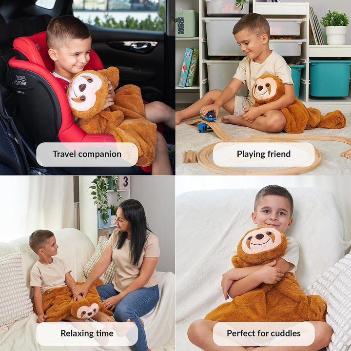 ODOXIA Sensorisches Kuscheltier für Kinder 2.3 KG | Plüsch Faultier für Entspannung &amp; Konzentration