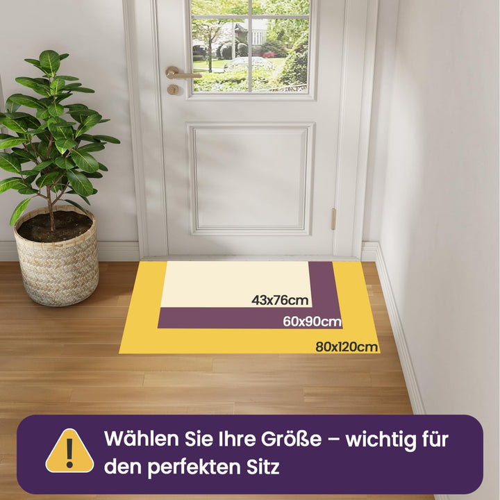 DEXI Fussmatte Innen 80 x 120 cm, rutschfest und Saugstark, Grün Grün 80 x 120 cm (Rechteckig), Grün