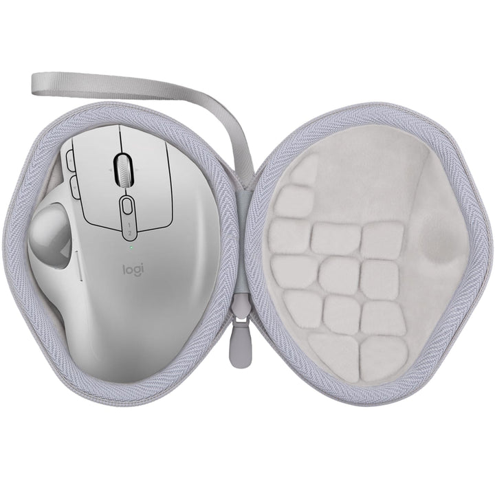 co2CREA Harte Tasche für Logitech MX Ergo/S/Plus/M575 /M575S Trackball Maus Weiss, Weiss