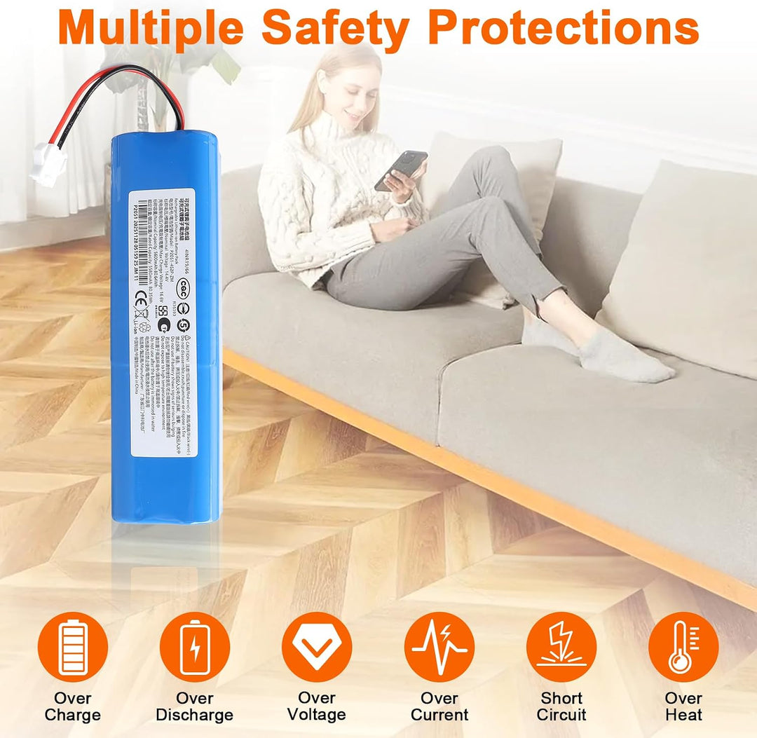 14,4V 5600mAh Li-Ionen-Akku, kompatibel mit Laresar L6 Pro, VIOMI S9, Honiture Q6, Q6 Pro, Ultenic T