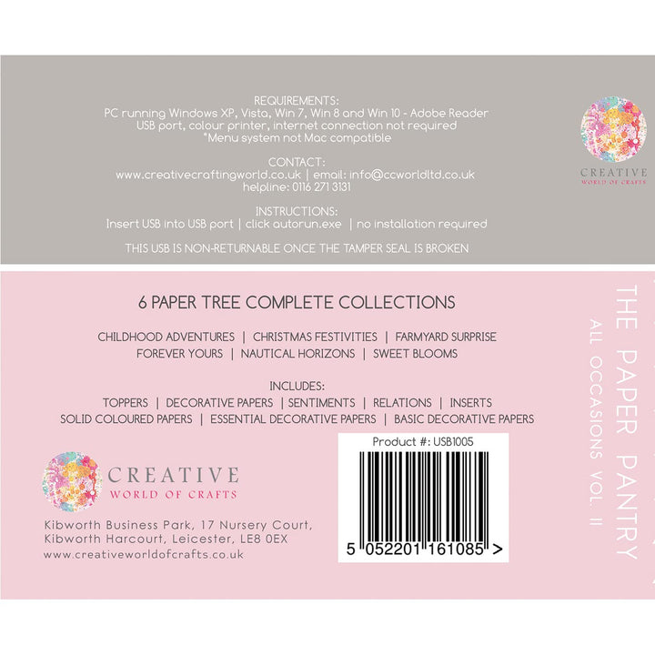 Paper Boutique USB1005 The Tree-Paper Pantry-All Occasions-Vol 2 USB Collection, verschieden, Hausha