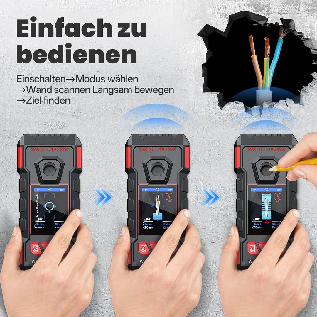 Leitungssuchgerät Wand Kabelfinder, Multifunktional Wand Scanner Detektor