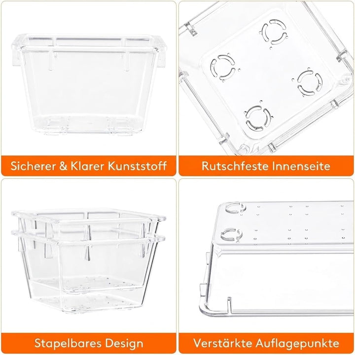 Lifewit 27 Stücke Schubladen Organizer mit 4 Grössen, Schminktisch Ordnungssystem, Klar Kunststoff M
