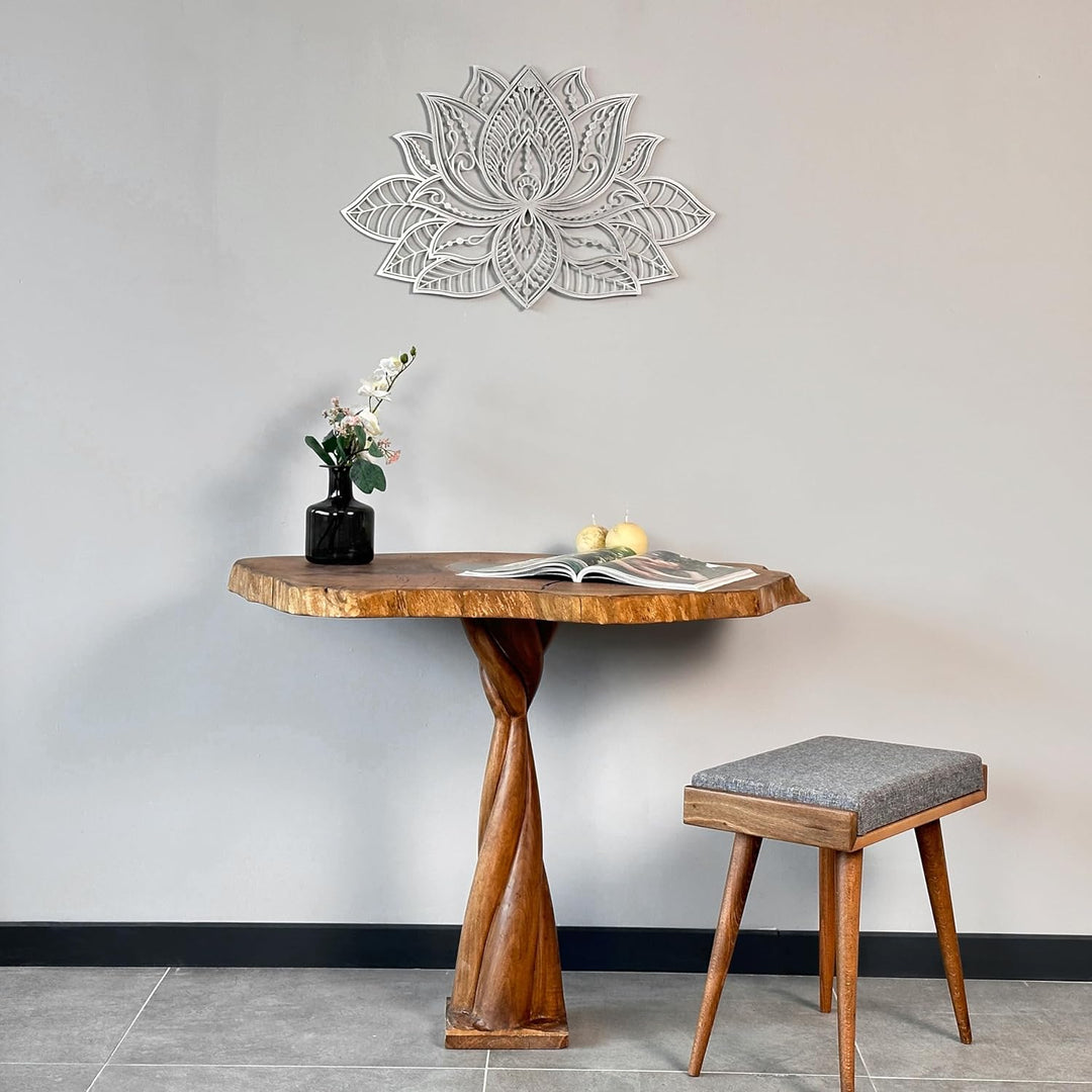 IWA CONCEPT 3D Mandala Metall Wanddekoration | Lotusblume Dekoration für Zuhause | Schlafzimmer Meta