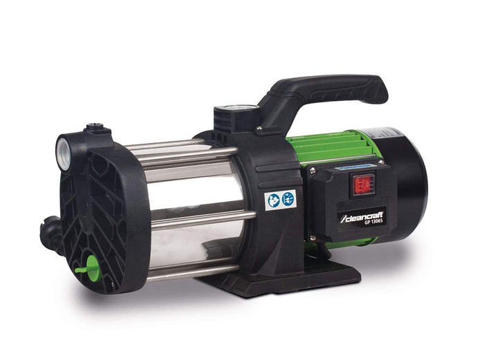 Cleancraft Gartenpumpe GP 1306S (für Klarwasser, Motorleistung 1300 W, Ansaughöhe max. 8 Meter), 752