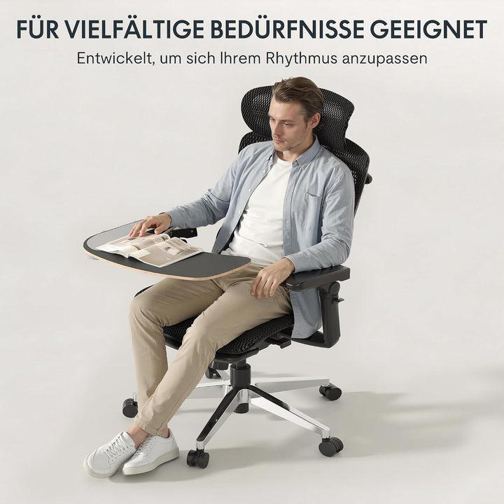 FlexiSpot Multifunktionaler Laptoptisch für Stühle, Geeignet für ErgoX Pro und ErgoX Max (Brown)