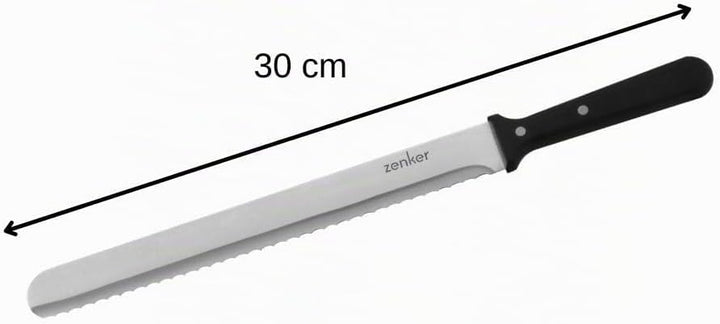 Zenker Konditor- und Glasurmesser 43 cm, Profi Küchenmesser aus rostfreiem Edelstahl zum Schneiden &amp;