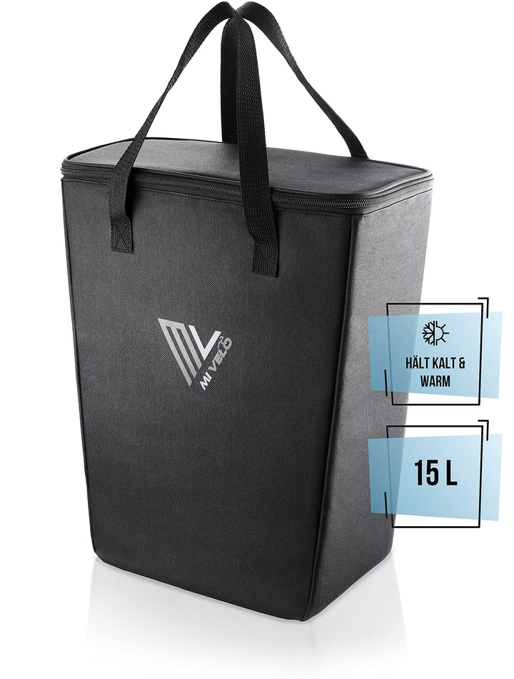 MIVELO - Kühltasche Fahrrad - Einsatz für Fahrradtaschen Gepäckträger - Einkaufstasche faltbar - Pic