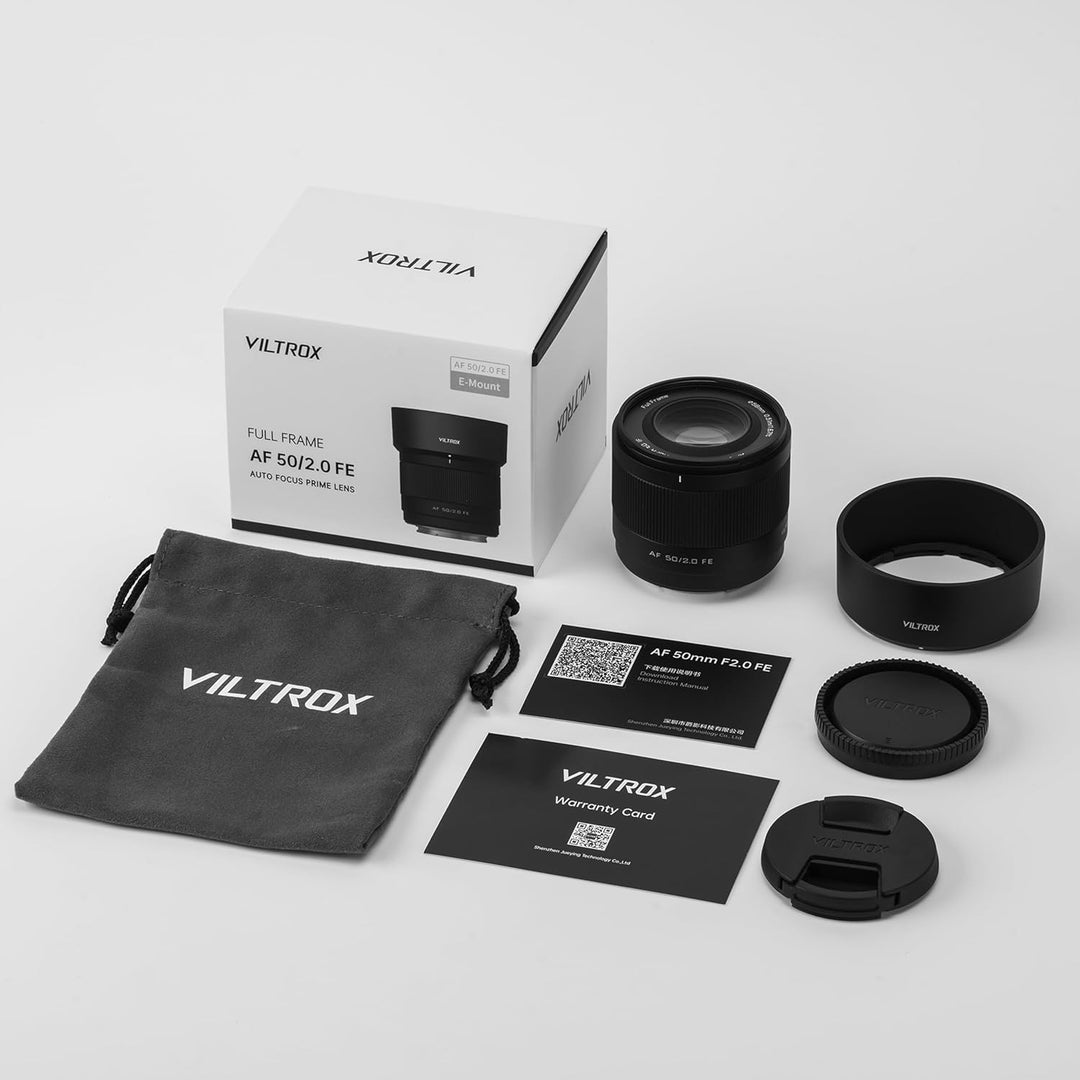 VILTROX AF 50 mm F2 Kameraobjektiv, Vollbild, Autofokus, geringes Gewicht (für Sony FE), Für Sony FE