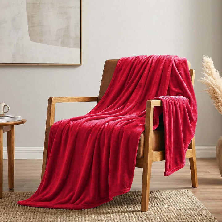 CozyLux Kuscheldecke Flauschig Decke 230x270 cm Rot, 230x270 cm Rot