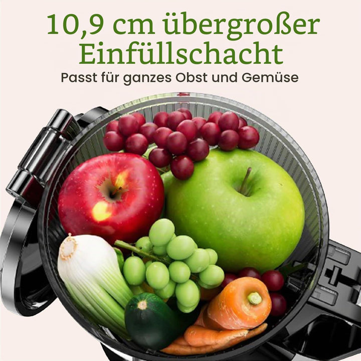 Anybear Entsafter 200W Slow Juicer mit 110 mm grossem Einfüllschacht für ganze Früchte/Gemüse | Upgr