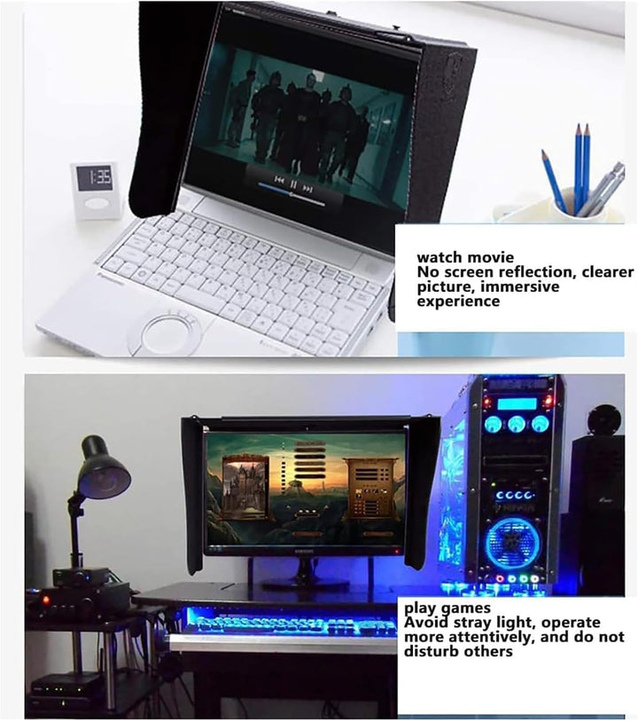 COYEUX Laptop-Sonnenschutz, Computer-Sonnenschutz, faltbar, blendfrei, bietet Privatsphäre und Schut