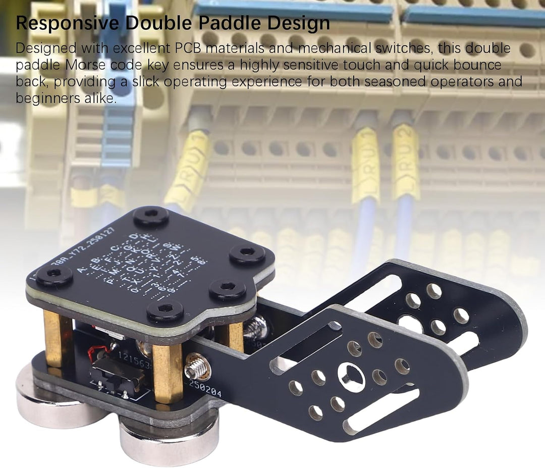 Morse Key with 3.5mm and Type-C Interface, Automatic Trainer PCB, Dual Paddle CW Keyer for CW