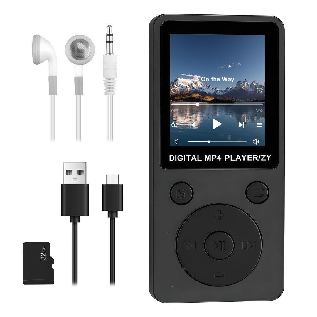 MP3 Player Bluetooth 5.3 32GB, Tragbarer Musikplayer mit Lautsprecher
