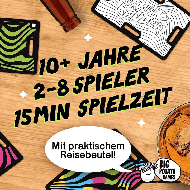 Big Potato Cards vs Gravity: The Gravity Defying, Kartenausgleichsspiel, lustiges Kartenspiel, 2 Spi