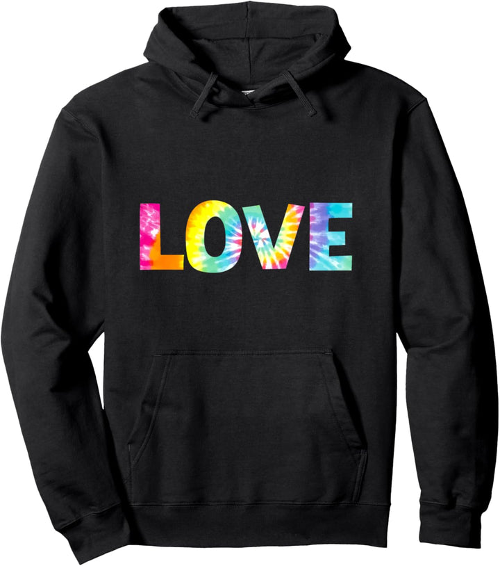 Batik-Design mit Liebeswort in schönen Farben Pullover Hoodie
