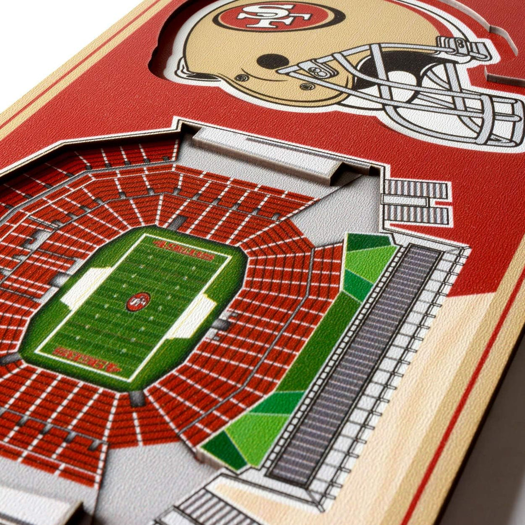 YouTheFan NFL 3D Stadion Banner, 15,2 x 48,3 cm San Francisco 49ers, San Francisco 49ers