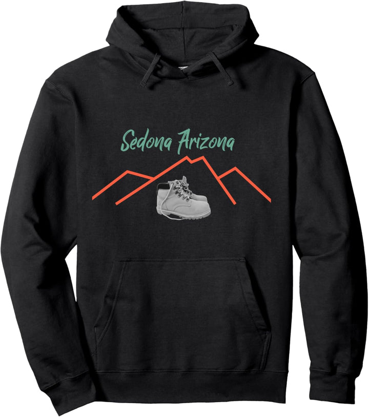 Sedona Retro Mountain Hiking Boots Cool Vacation Gift Pullover Hoodie