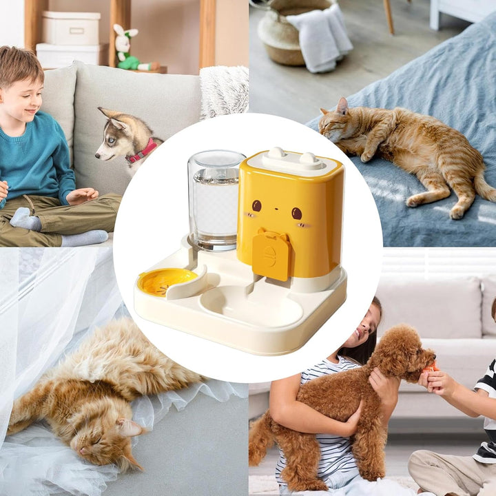 Automatischer Katzenfutterautomat | 2 In 1 Futterautomat Mit Wassertank - Grosses Futterstation Mit