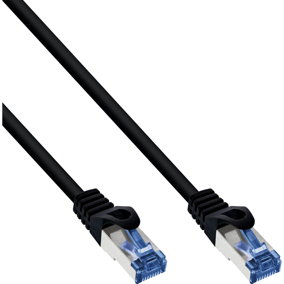 InLine 73815S Patchkabel, Cat.6A, S/FTP, PUR industrial, schwarz, 15m
