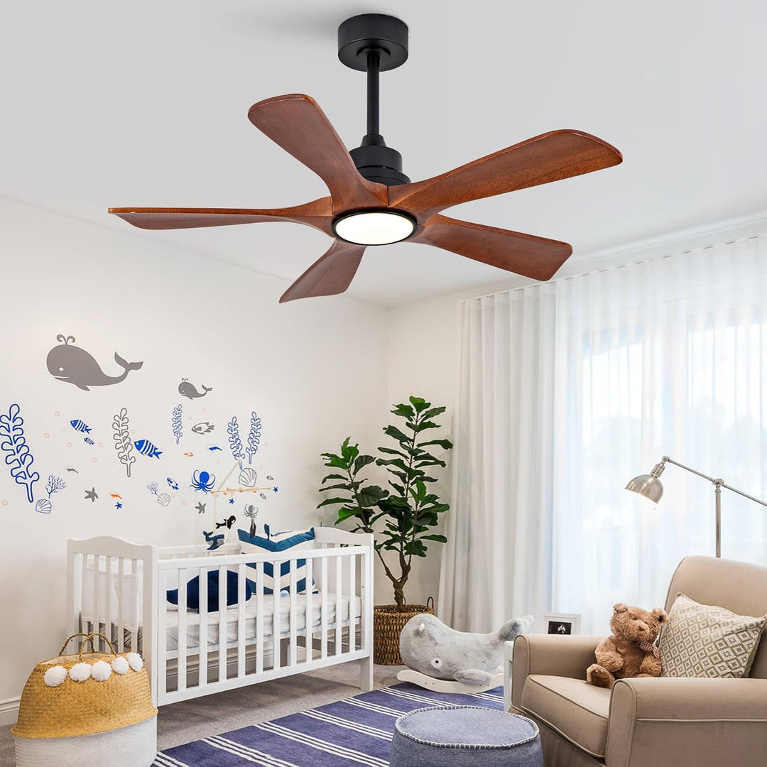 Deckenventilator 42 Zoll 5 Holzflügel 3CCT dimmbar 6 Stufen reversibel