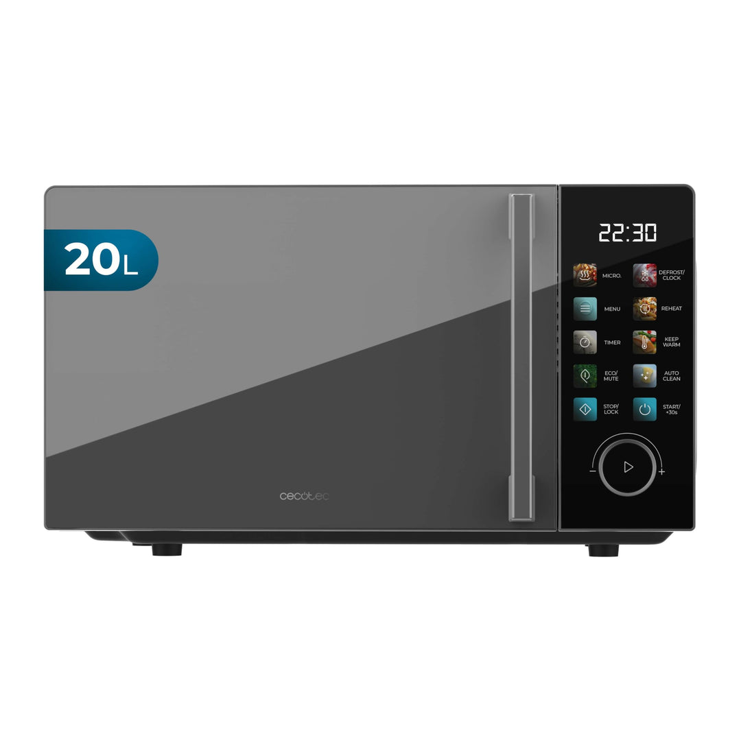 Cecotec Mikrowelle, 20L, Proclean 6030, Schwarz, Leistung 700 W 20 l, 20 l