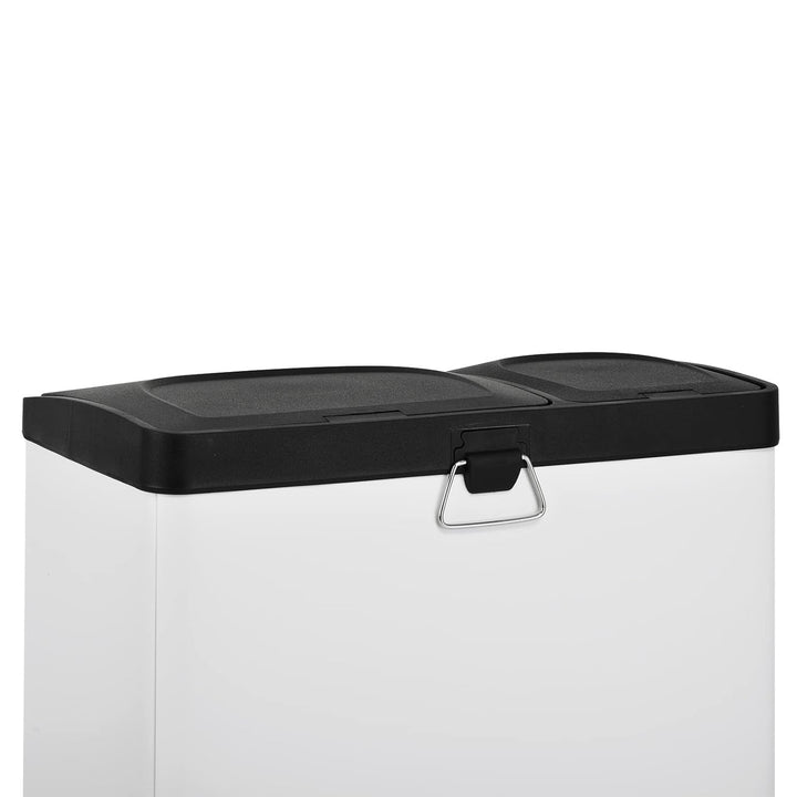 SVITA TC2Combo35 Mülleimer 35Liter Stahl (Weiss), Weiss