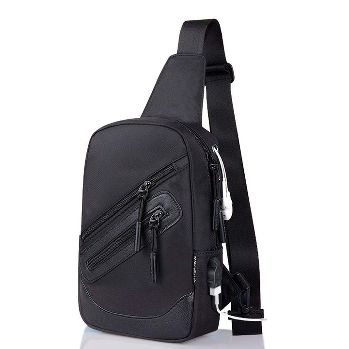Backpack Waist Shoulder Bag Nylon for Sony Xperia XZ1-Compact - Black