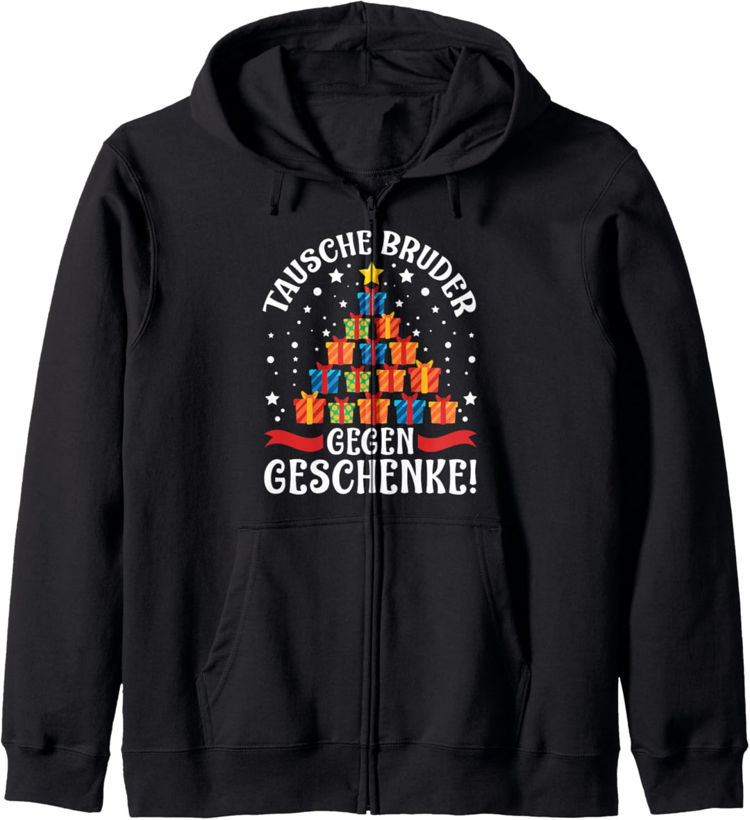 Tausche Bruder Gegen Geschenke Lustiges Weihnachten Kapuzenjacke