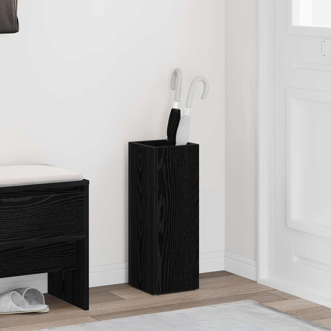 vidaXL Sonnenschirmhalter Schwarz Eichen-Optik 20 x 20 x 55,5 cm, Moderner Schirmständer aus Holzwer
