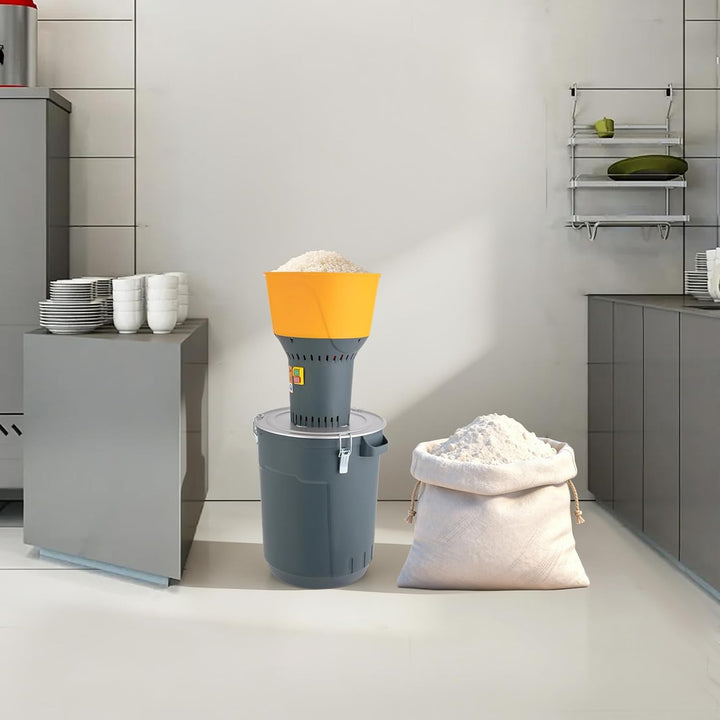 Getreidemühle 1300W 50L mit 5 Sieben Kupfermotor | Elektrische Getreidemühle, 50L Auffangbehälter, 5