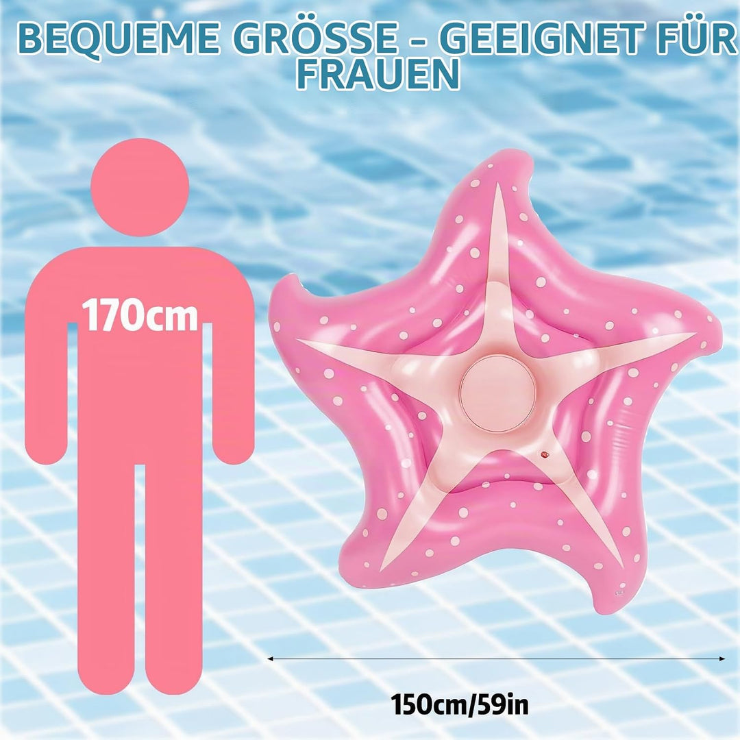 Luftmatratze Pool Seestern 150cm Hängematte Pool Spielzeug für Wasser | Schwimmtier Luftmatratze Was