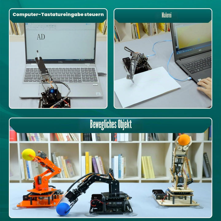 Adeept 5-DOF Roboterarm-Kit 5Achsen-Roboter, kompatibel mit Arduino IDE, programmierbar, DIY-Codieru