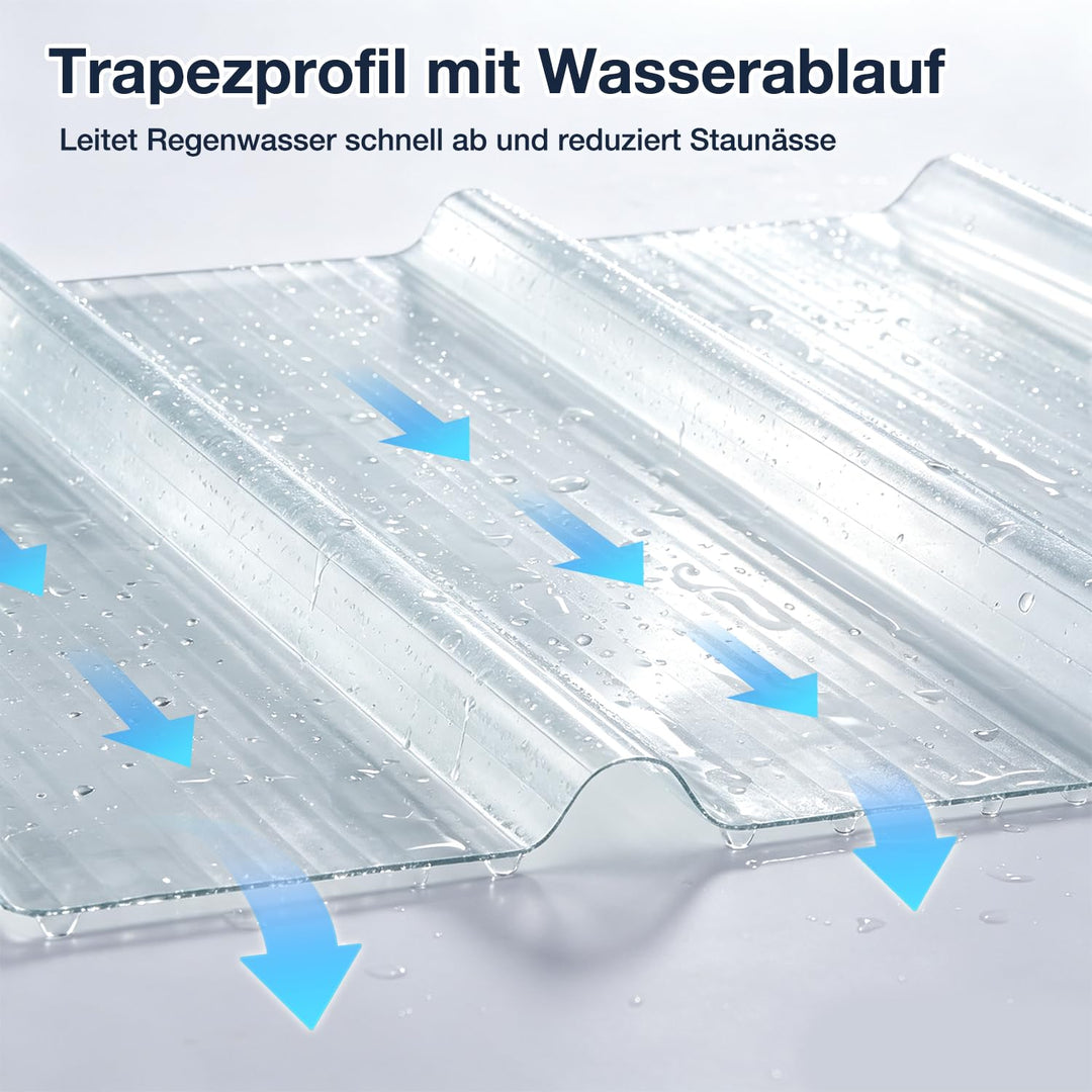 Trapezblech Wellplatten Transparent 90 * 80cm 90*80cm (5Pcs), 90*80cm (5Pcs)