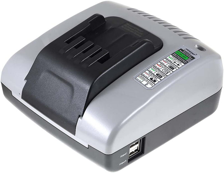 akku-net Ladegerät mit USB kompatibel mit Dewalt Typ DW0246, 20V-36V