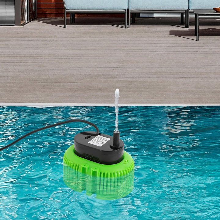 Mini Schmutzwasser Leise Tauchpumpe Poolabdeckpumpen max. Fördermenge 3000 l/h mit 3 Düse, 5m Schlau