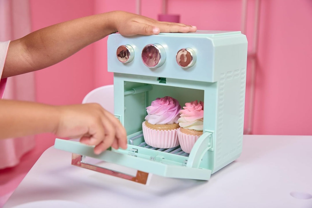 Little Tikes Sweet Spaces Mini Ofen - Mintgrüner Spielzeugbackofen mit farbwechselnden Cupcakes und