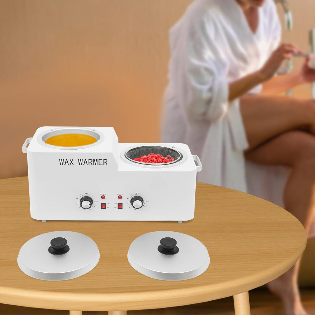9L Wachsschmelzer,50x24x25cm Double Pot Wax Heater Maschine,600W Haarentfernungs Wachsheizung,Wachst
