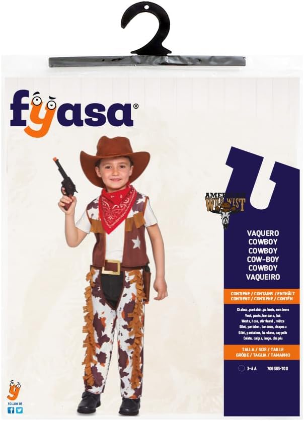 Fyasa 706383-t00 Cowboy Kostüm, Klein