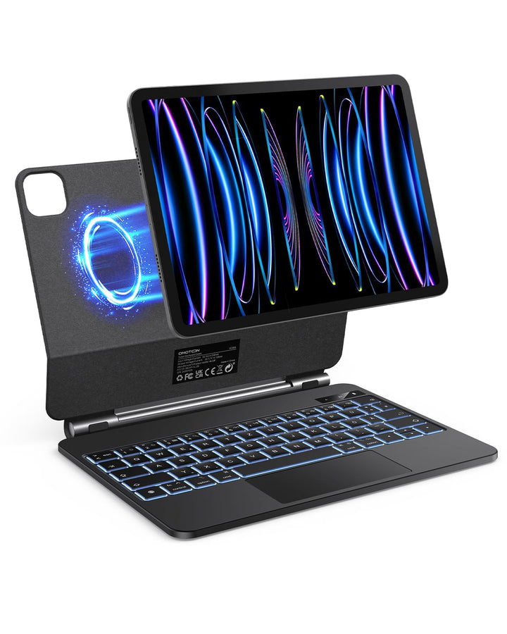OMOTON Tastatur Hülle für iPad Air 6 11 Zoll 2024, iPad Pro 11 4/3/2/1 Gen, Air 5/4 10.9 Zoll, Magic