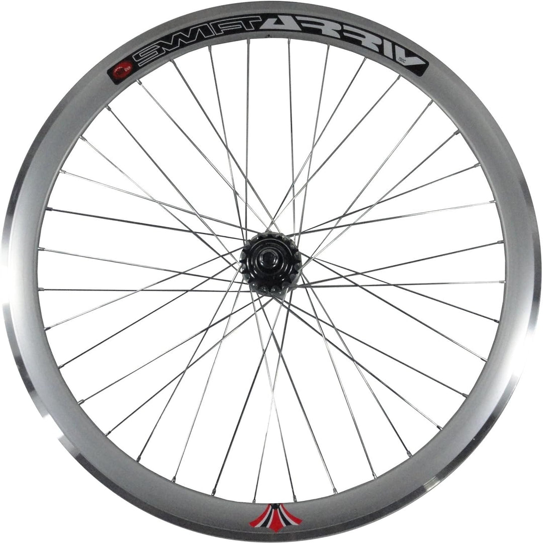 Woo Hoo Bikes Deep V 43 mm Fixie, Fixed Gear, Track, Single Speed Bike Wheels w. Flip Flop Hubs silb