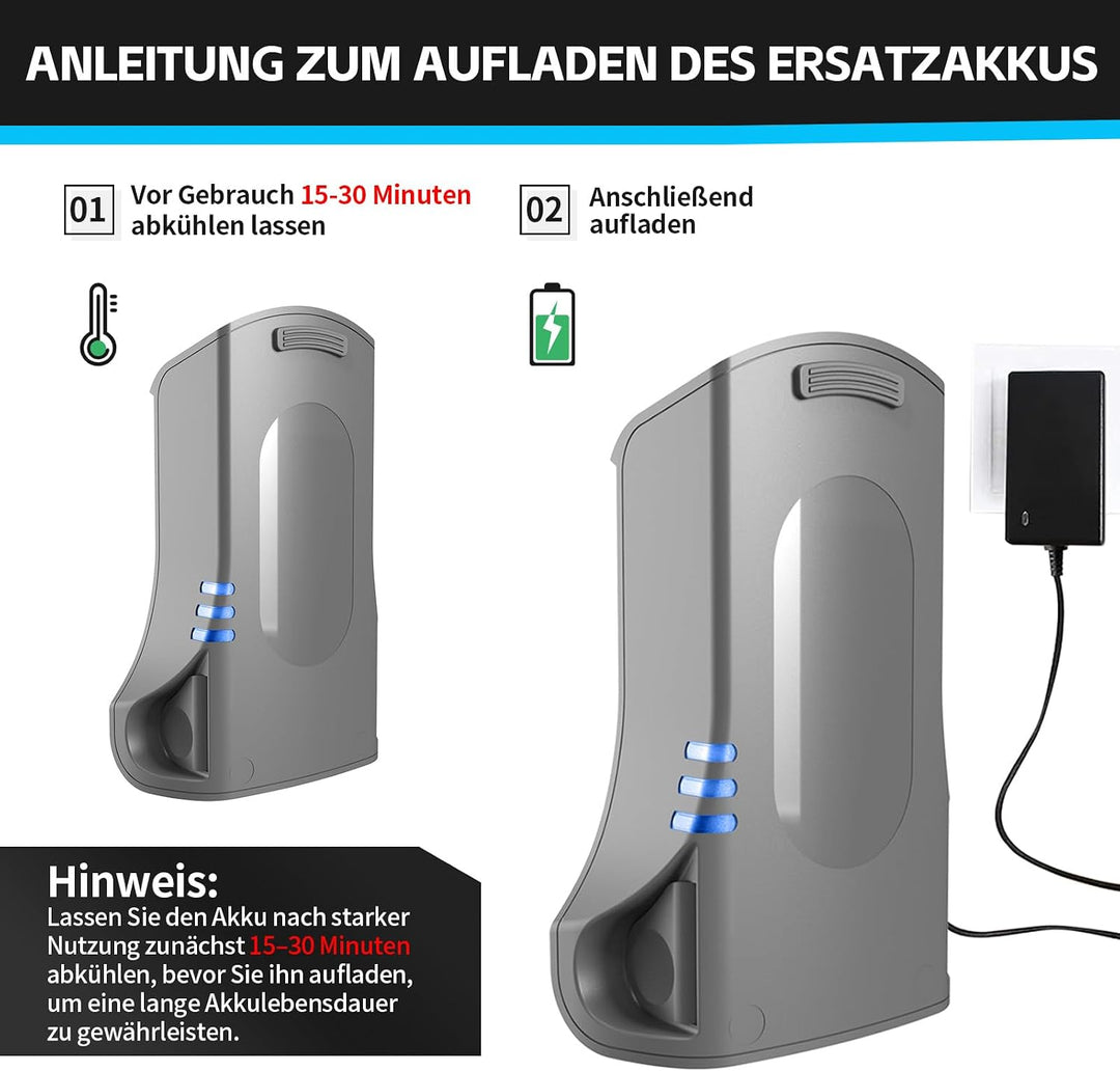 Ersatzakku 25,2V 3500mAh für Shark XSBT700/700EU, Akku kompatibel mit Shark XSBT750, XSBT750EU IZ201