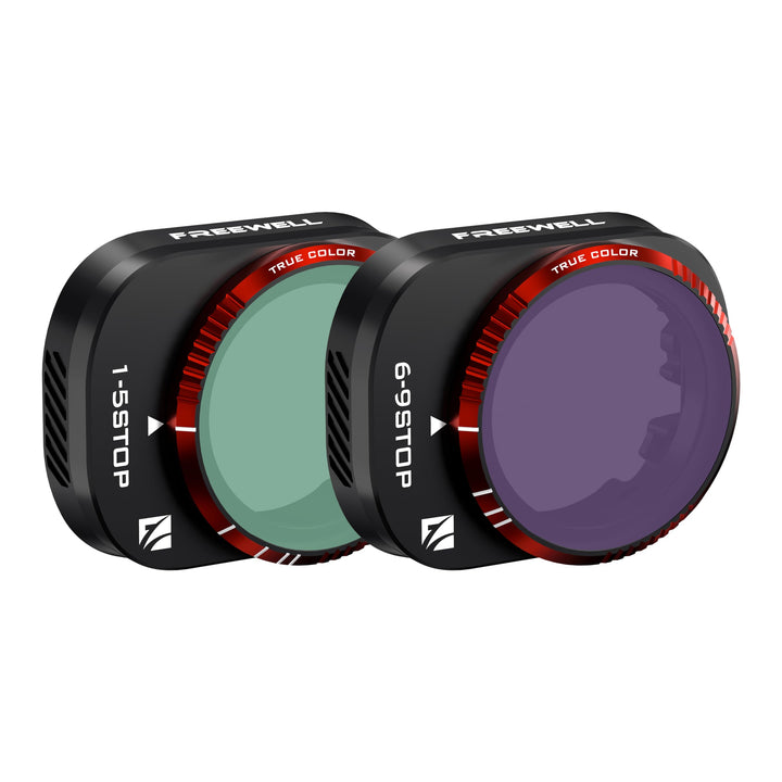Freewell Variable ND VND1-5 Stop, VND6-9 Stop, 2 Pack Run &amp; Gun Kameraobjektivfilter, kompatibel mit
