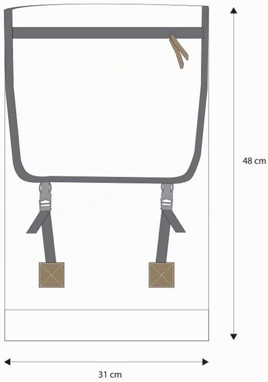 360° Grad Landgang Rucksack Segeltuch weiss mit Zahl grau