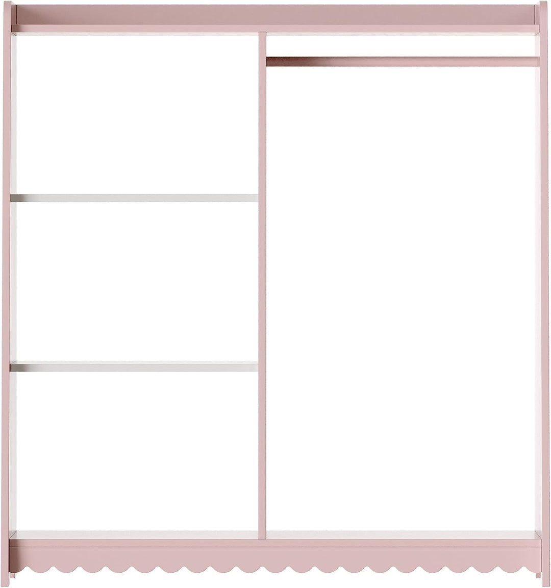 [en.casa] Kindergarderobe stehend Vestnes Kinder Kleiderschrank mit Kleiderstange 90 x 80 x 38 cm Kl
