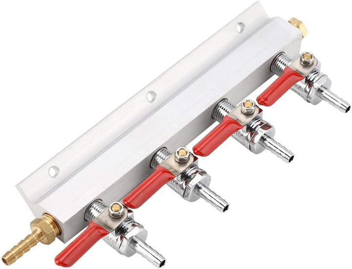 4-Wege-Gasverteiler Muti-Way-CO2-Verteiler für Verteiler Splitter Beer Integrierte Rückschlagventile