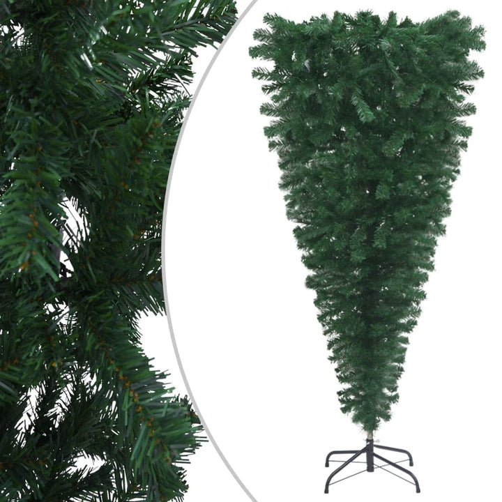 vidaXL Künstlicher Weihnachtsbaum mit Ständer Umgekehrt Grün 210 cm Grün 210 x 110 cm, Grün 210 x 11