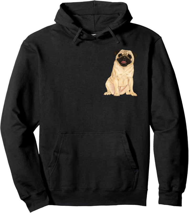 Netter Mops-Hund Pullover Hoodie